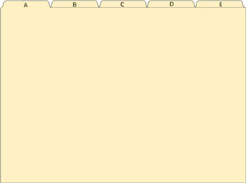 Leitregister A6 A-Z gelb