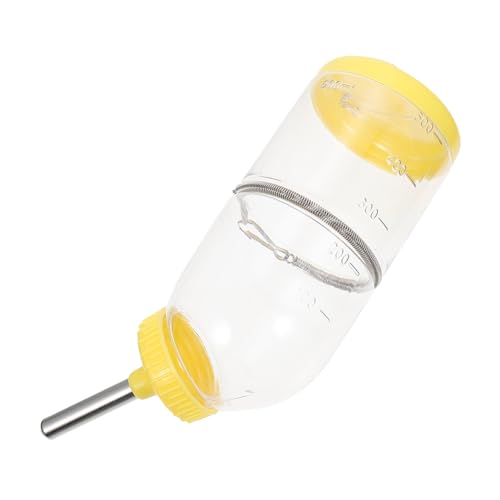 SUPVOX Botella De Agua para Hámster Boquilla Giratoria, Plástico Duradero, Capacidad 500 Ml, Suministro Doméstico para Pequeños Roedores como Conejillos, Erizos y Jerbos