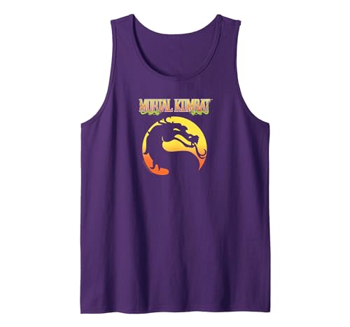 Image of Mortal Kombat Classic Logo Tank Top, Men, Purple, X-Large