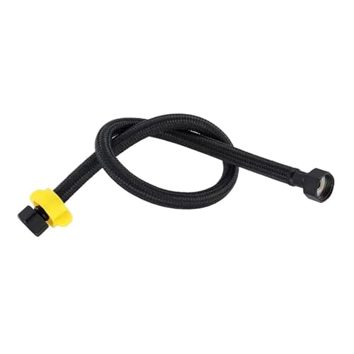 G1/2" Black Nylon Water Inlet Hose Faucet Heater Pipe Toilet Connection Kitchen Bathroom All Tube(A,60cm)