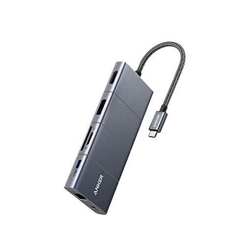Anker USB C Hub, 11-in-1 Docking Station with 4K@60Hz HDMI and DP, 85W Power Delivery, USB-C&3 USB-A Data Ports, 1 Gbps Ethernet, 3.5mm Audio, microSD and SD Card Reader