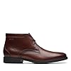 Clarks Men's Whiddon Mid Chukka Boot, Mahogany Leather, 9 #1