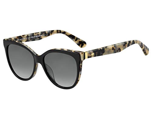 Kate Spade New York Women's Daesha Round Sunglasses, Black havana, 56 mm