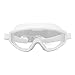 GLOGLOW Kids Swim Goggles, Strong Sealing Performance Swimming Goggles for Diving (White)