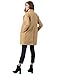 Allegra K Women's Notched Lapel Double Breasted Raglan Winter Coats X-Large Khaki