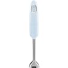 SMEG Handheld Immersion Blender 5 Speeds with Turbo Boost Stainless Steel Blades Nonslip Ergonomic Handle HBF11PBUS Pastel Blue