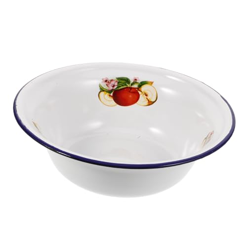 Ipetboom Tazón de Enamel Vintage de Bol para Sopa y Ramen como Decoración y Uso Multifuncional para Cocina y