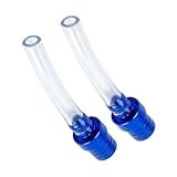 LKAHG 2PCS Car Breather Hose Gas Fuel Tank Cap, Automotive Gas Fuel Cap Air Vent Hose Tube Breather, Aluminum Breather Hose Oil Fuel Box Cover, Universal for ATV Quad XR, CRF, CR (Blue)