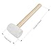 Gunpla Rubber Mallet - 8 oz Anti-Slip Wooden Handle Soft Double Face White Rubber Head Mallet for DIY, Tile Setting, Laminate Flooring Installs & More