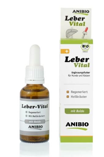 Anibio Leber-Vital 30ml (Tropfen) Ergänzungsfutter für Hunde und Katzen