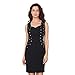 Produktbild GJHT Freizeitkleidung Für Damen Frauen-Sleeveless Wulstige V-Ausschnitt-Kleid Geeignet Für Zu Hause Und Den Täglichen Gebrauch (Color : Black)