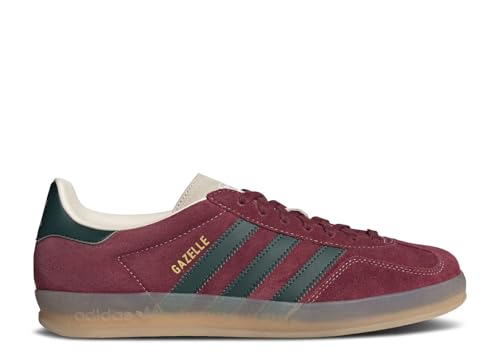 Image of adidas Gazelle Indoor Men's Shoes, Shadow Red /Shadow Green /Wonder White, Size 9