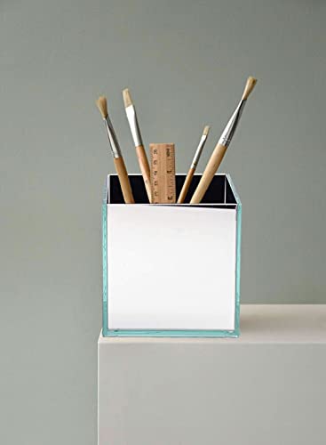 The Modern Decors 4 Inches Tall Silver Square Glass Vase Cube, Perfect For Floral Arrangements In Weddings Events And Home Decor, Sold Individually (Clear) #TOP4