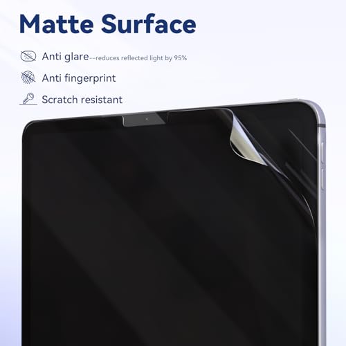 Image of IPROKKO 2 Pack Anti Blue Light Screen Protector Compatible with iPad Air 13 Inch 2026 /2025 /2024 (M4 /M3 /M2, 8th /7th /6th Gen), Matte Anti Glare Blue Light Filter Eye Protection Cover and Bubble Free Nano-Installation