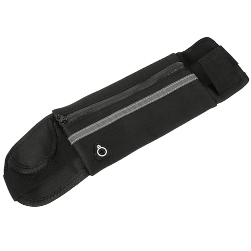 MOBUTOFU Riñonera y Bolsa de Almacenamiento Invisible Antirrobo de Tejido Negro Soporte para Teléfono Oculto para Deportes, Adecuado como Antirrobo Cintura
