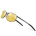FEIDU Sport Mens Sunglasses HD Lens Metal Frame Driving Shades Night Vision FD 9005 (Yellow/Black, 2.24)