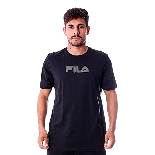 Cam Masc. Letter Midi Preto/Verde Militar