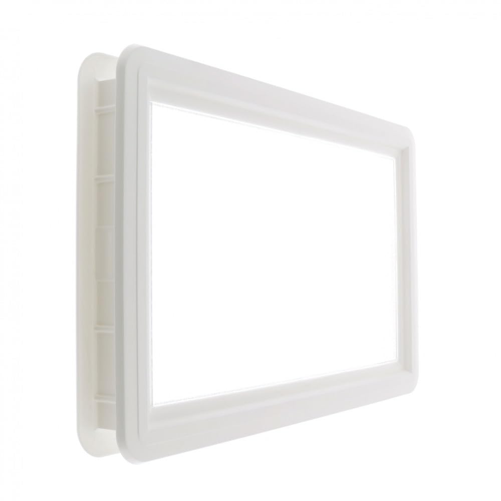 cyclingcolors oblò finestra per porta da garage rettangolare in PVC bianco con clip