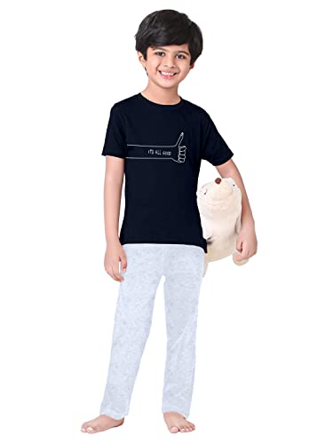 Image of Boys & Girls Premium Cotton Full Sleeves Print T-Shirt & Pyjama Set | Kids Clothing Set | Loungewear | Nightwear