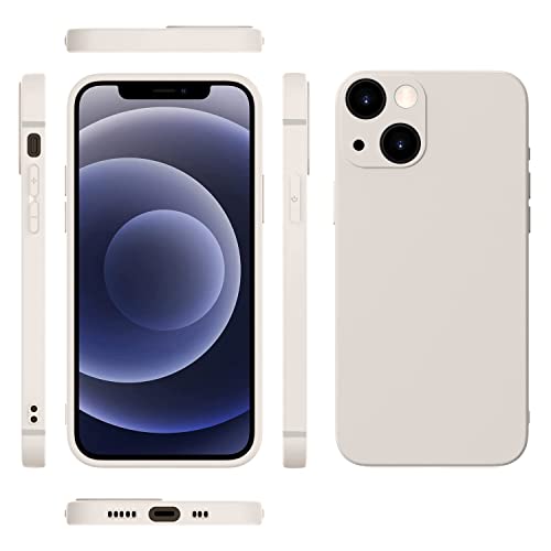 Lilihong Iphone 14 Case With Upgraded Camera Protection, Silicone Matte Phone Case Shockproof Slim Full Cover Soft Anti-Scratch Non-Sweat Supports Wireless Charging For Women And Men Stone #TOP1