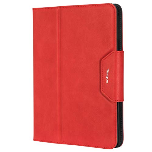 Image of Targus VersaVu Classic Apple iPad (6th gen /5th gen), iPad Pro (9.7-inch), iPad Air 2, and iPad Air Protective Tablet Cover with Hands Free Kickstand, Military Grade Drop- Safe Protection, Secure Closure, Water-resistant, Anti-Scratch, Red (THZ73103GL)