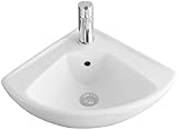 Villeroy & Boch Eckwaschbecken Omnia compact Schenkellänge 42cm weiß alpIn mit CeramikPlusbeschichtungi, 732740R1