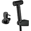 Handheld Bidet Sprayer Diaper Shattaf Douche Complete Bidet Set with Hose,Black(Black with Angle Valve)