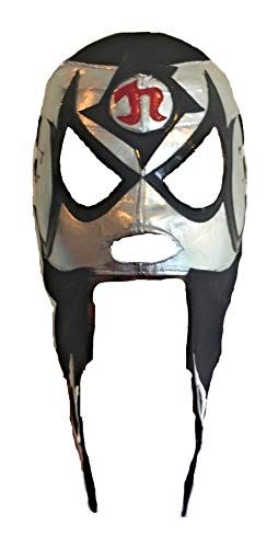 Pentagon Jr Penta 0M Pentagon Dark Lucha Libre Microfiber Mask Adult Luchador Wrestling Mask Adult Size Black Costume Wear Pro-fit, Mascara de Luchador for Cosplay