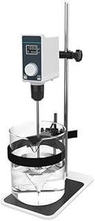 CNYST Electric Overhead Stirrer Digital Overhead Mixer with RPM 50-1200 RPM Timing 1min - 24h Max Torque 30 N.cm Max Viscosity 16000 mPas Suitable for Liquids with Different Viscosity