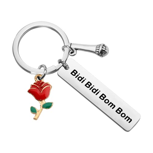 BLEOUK Singer Keychain Bidi Bidi Bom Bom Dance Lyric Gift Singer Fans Music Gift