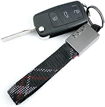 Key Chains High Quantity Oxford Cloth Keychain, Holder Titanium Scottish Metal Car Key Rings for Man and Women 1Pcs Black