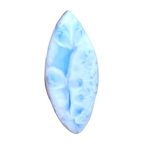 Larimar naturel cabochon plat 43x18mm pour réussir facilement vos sertissages DIY