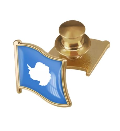 Image of vmcoatdu Country Flag Backs Locking Pin Keepers Locking Clasp Pin Badge International Travel Brooch Metal Alloy Souvenir Pin 0.75x0.7 Inch Small Pin