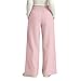 Linen Pants for women palazzo boho Pants Summer 2026 womens cotton Linen Wide Leg pants high waisted gaucho petite womens plus size Beach gauze Pant maternity Flowy Lightweight Capris Light Pink