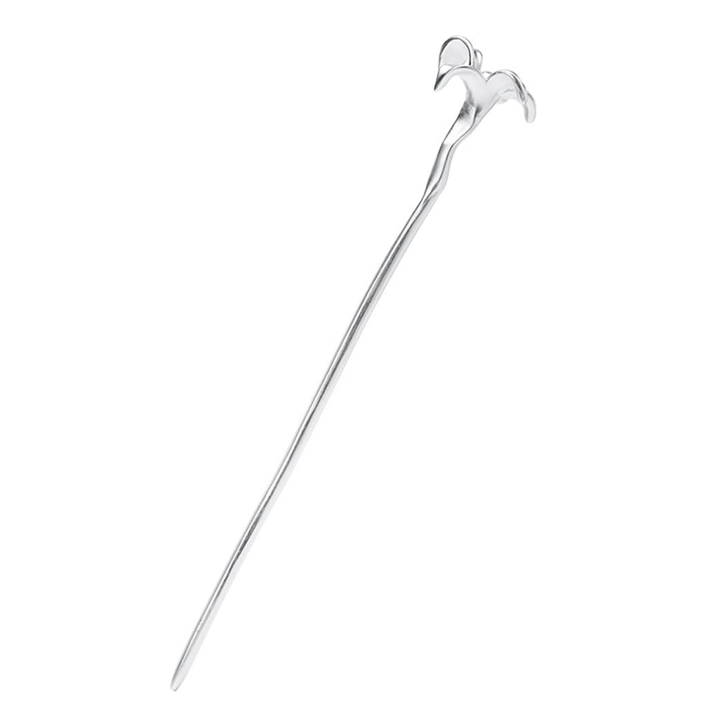 HBJWOV S925 Silver Plate Hair Ornament Flower Hairpin