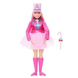 Barbie Muñeca Bailarina Daisy Cascanueces con Vestido Rosa, Sombrero, Tobillos articulados y bastón de Caramelo, JLW52