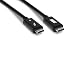 OWC Premium Thunderbolt 3 (40Gb/s) USB-C Cable, 2.0 Meter (78 inch, 6.5 feet), Black, (OWCCBLT3A2.0BP)