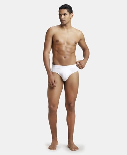 Image of Jockey IC31 Men's Supima Cotton Elastane Stretch Solid Brief with Ultrasoft Waistband