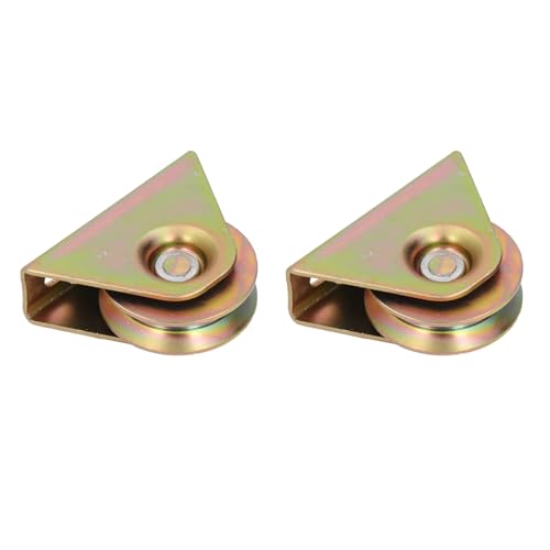 Polea con ranura en V de 48 mm pack de 2 rodillos de aleación de acero extraíbles para pared