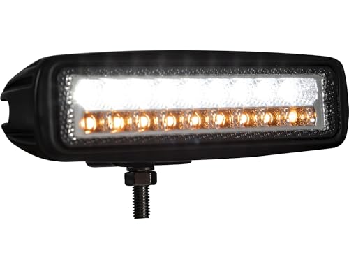 Image of Buyers Products 1492233 6.5 Inch LED Flood Light with Strobe and Rectangular Lens, 1710 Lumens, 18 inch Lead With Stud Mount, Work Lights For Trucks