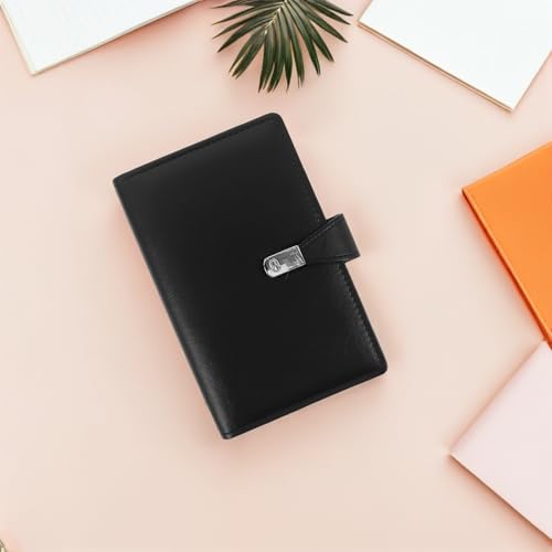 Tarjetero organizador MAGICLULU negro de cuero PU para 150 tarjetas de visita de oficina 8