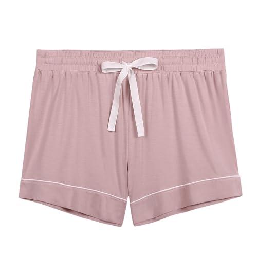 Image of Cherrydew Women Bamboo Viscose Super Soft Comfy Summer Cooling Short Sleeve Button Down Pajama Shorts Set S-XXL