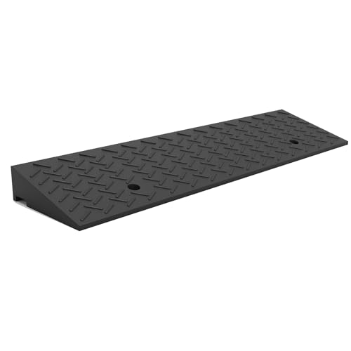 Rampa de goma para bordillo, 7 cm alto, carga fuerte