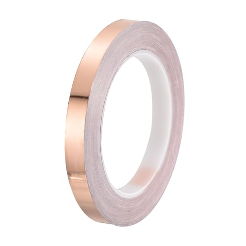 PATIKIL Copper Tape 0.47 Inch x 27 Yards 0.05 Thick Copper Foil Tape Single Sided Conductive Adhesive EMI Shielding for Electronics, Circuits, Grounding