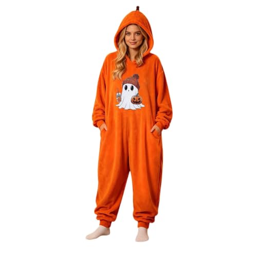 Mono de Halloween con capucha para mujer: tu disfraz cómodo con bolsillos para fiestas