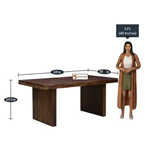 Image of KENDALWOOD Furniture | Sheesham Wood Dining Table with 6 Chairs with 1 Table| 6 Seater Dining Set-1 Year Warranty | Dining Room Furniture (Teak Finish) -DIY(Do-It-Yourself)
