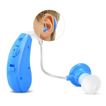 MSA Lil’ Listeners Sound Amplifier for Children | Rechargeable Ear Amplifier | Up to 40 Hours of Continuous Use | Sound Enhancer with Tips & Cleaning Brush - Blue
