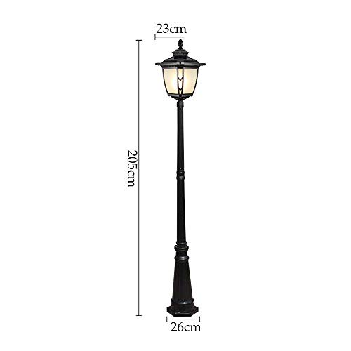 Éclairage de chemin E27 lampadaire rétro vintage lanterne verre étanche - 3