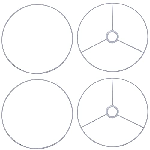 Image of 250mm /9.84 Inch Lamp Shade Ring 2 Set, DIY Ring Lamp Shade Spider Fitter Bracket Light Accessory