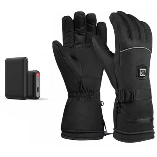 ONESUGAR 電熱グローブ 保温手袋 ヒート バイク バッテリー付き タッチパネル対応 電熱 暖房手袋 バイク用 3段階温度調節 充電 電池交換は不要 防水 防寒 防風 サイクリング スキー スケート 釣り 雪かき 通勤 通学 アウトドア 滑り止め付き
